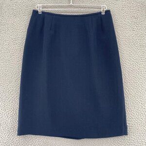 Le Suit Skirt Womens 10 Petite Navy Knee Length Straight Pencil Office Career
